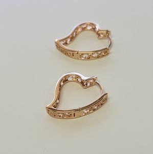 18k gold plated heart earrings